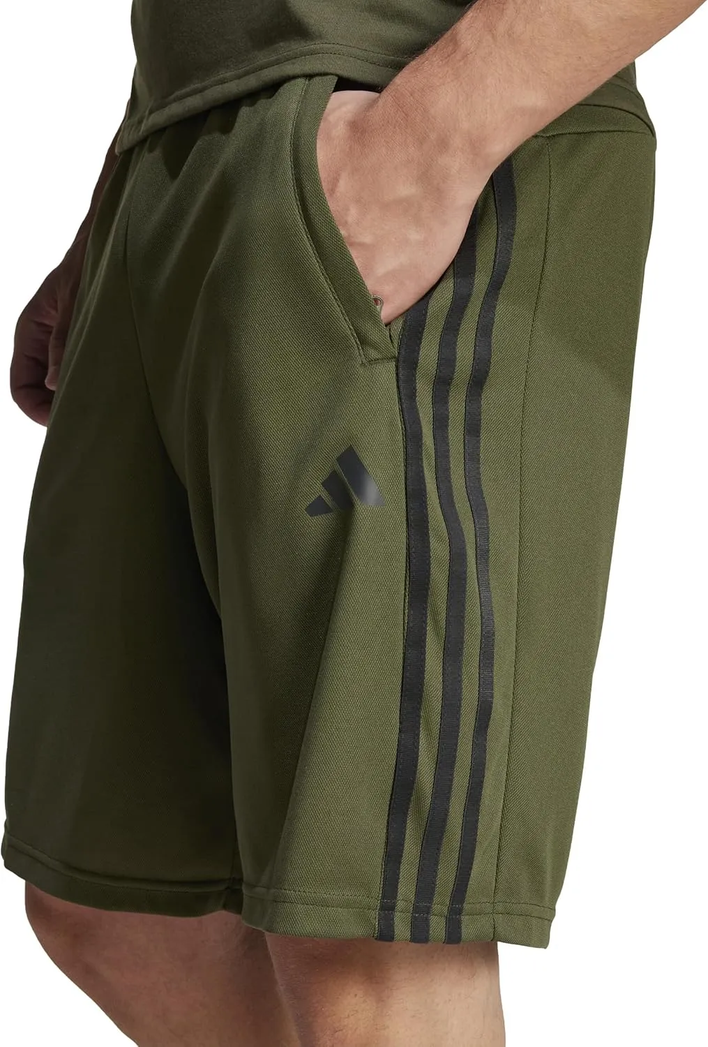 adidas Men's Train Essentials Piqu?? 3-Stripes Shorts