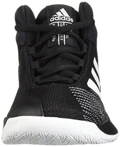 adidas Unisex Pro Spark 2018 Basketball Shoe, Black/White/Grey, 4.5 M US Big Kid