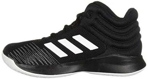 adidas Unisex Pro Spark 2018 Basketball Shoe, Black/White/Grey, 4.5 M US Big Kid
