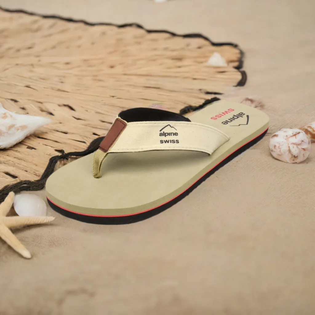 Alpine Swiss - Mens Flip Flops Beach Sandals Lightweight EVA Sole Comfort T