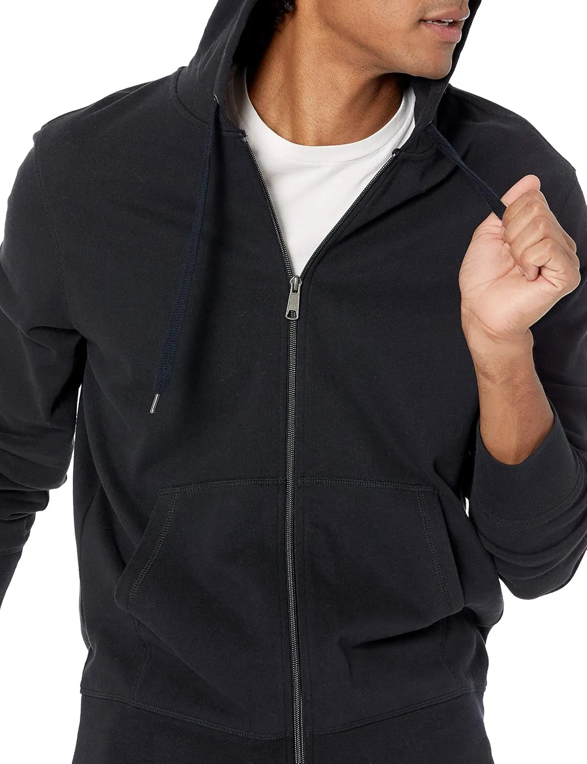 Amazon Essentials Men's Lightweight French Terry Full-Zip Hoodie with Comfortable Fit