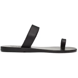 Ancient Greek Sandals Black Thalia Sandals