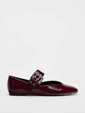 Buckle ballerina flats