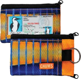 Chums Surfshorts Wallet - Lightweight Zippered Minimalist Wallet with Clear ID Window - Water Resistant with Key Ring