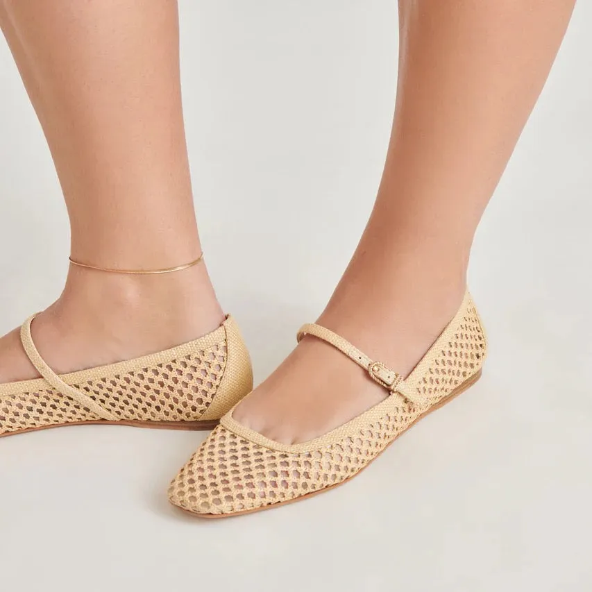 'Dolce Vita' Reyes Lt Natural Raffia Flat
