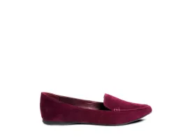 FEATHER BURGUNDY SUEDE