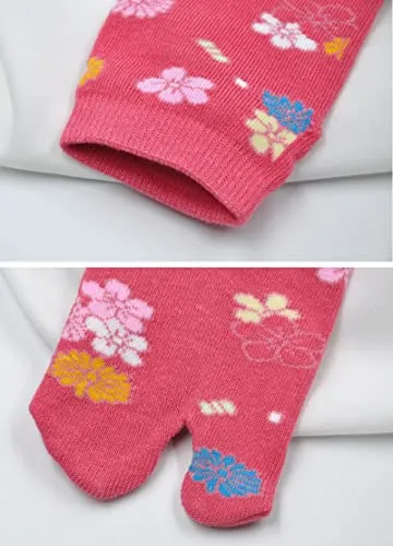 Flip Flop Socks Two Toe Tabi - 4 Pairs