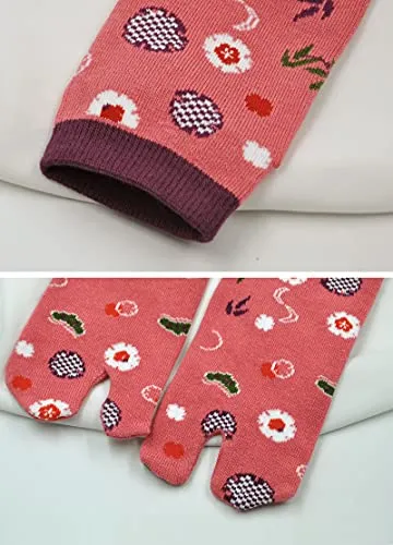 Flip Flop Socks Two Toe Tabi - 4 Pairs