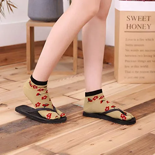 Flip Flop Socks Two Toe Tabi - 4 Pairs
