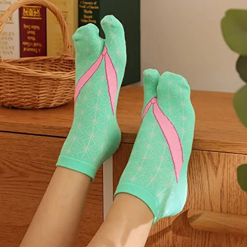 Flip Flop Socks Two Toe Tabi - 4 Pairs