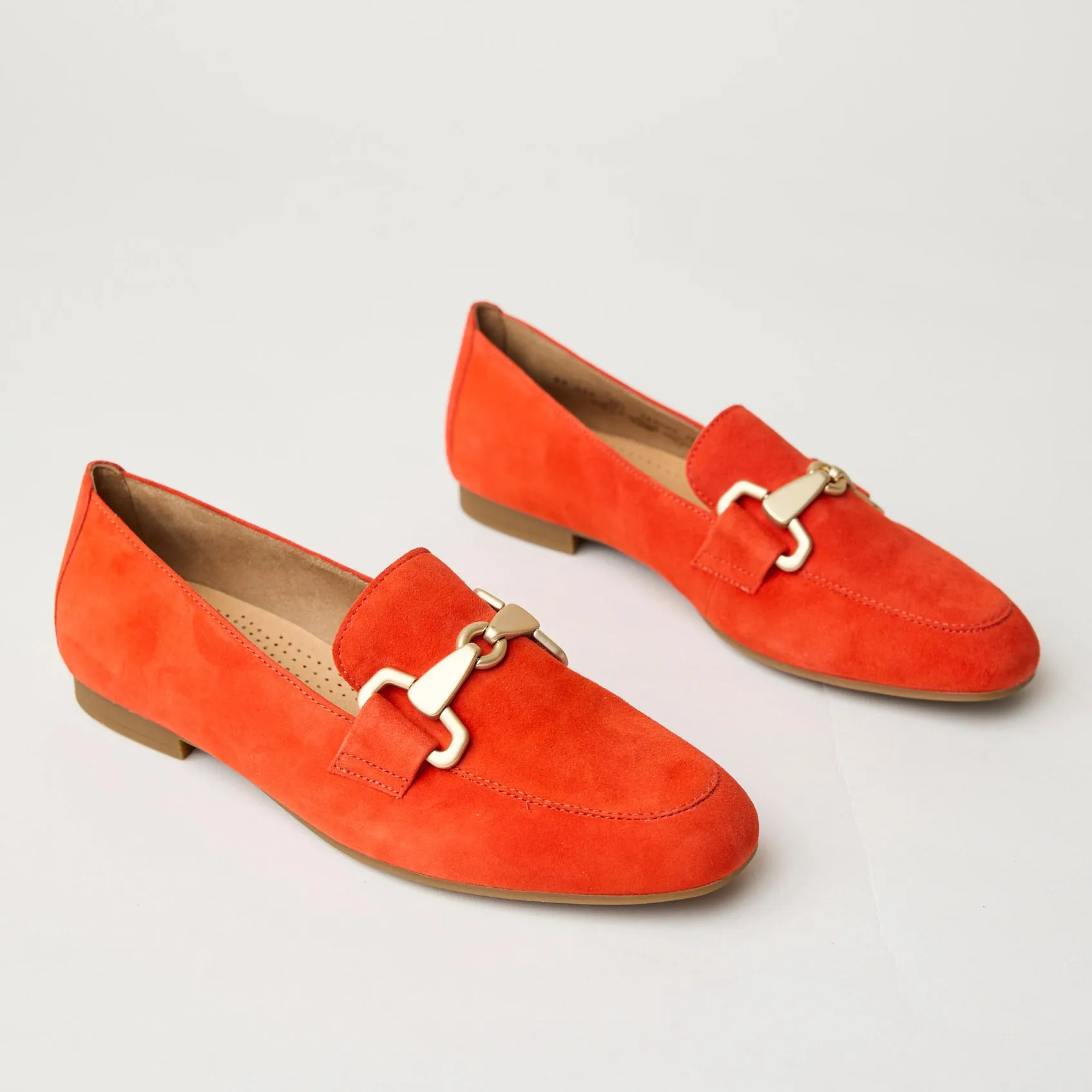 Gabor Orange Suede Leather Loafers