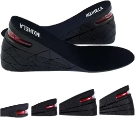 Height Increase Insole, 4-Layer Heel Shoe Lift with Air Cushion Elevator Kits Inserts (ONE Pair) for Men & Women Taller Insoles 1.2" to 3.5 Variable Height