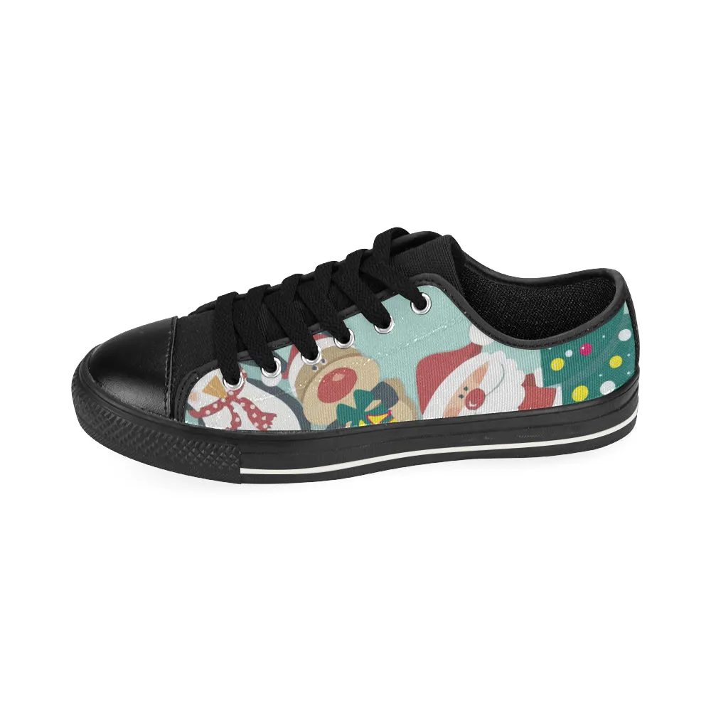 Kid's Christmas Print Canvas Low Top Shoes