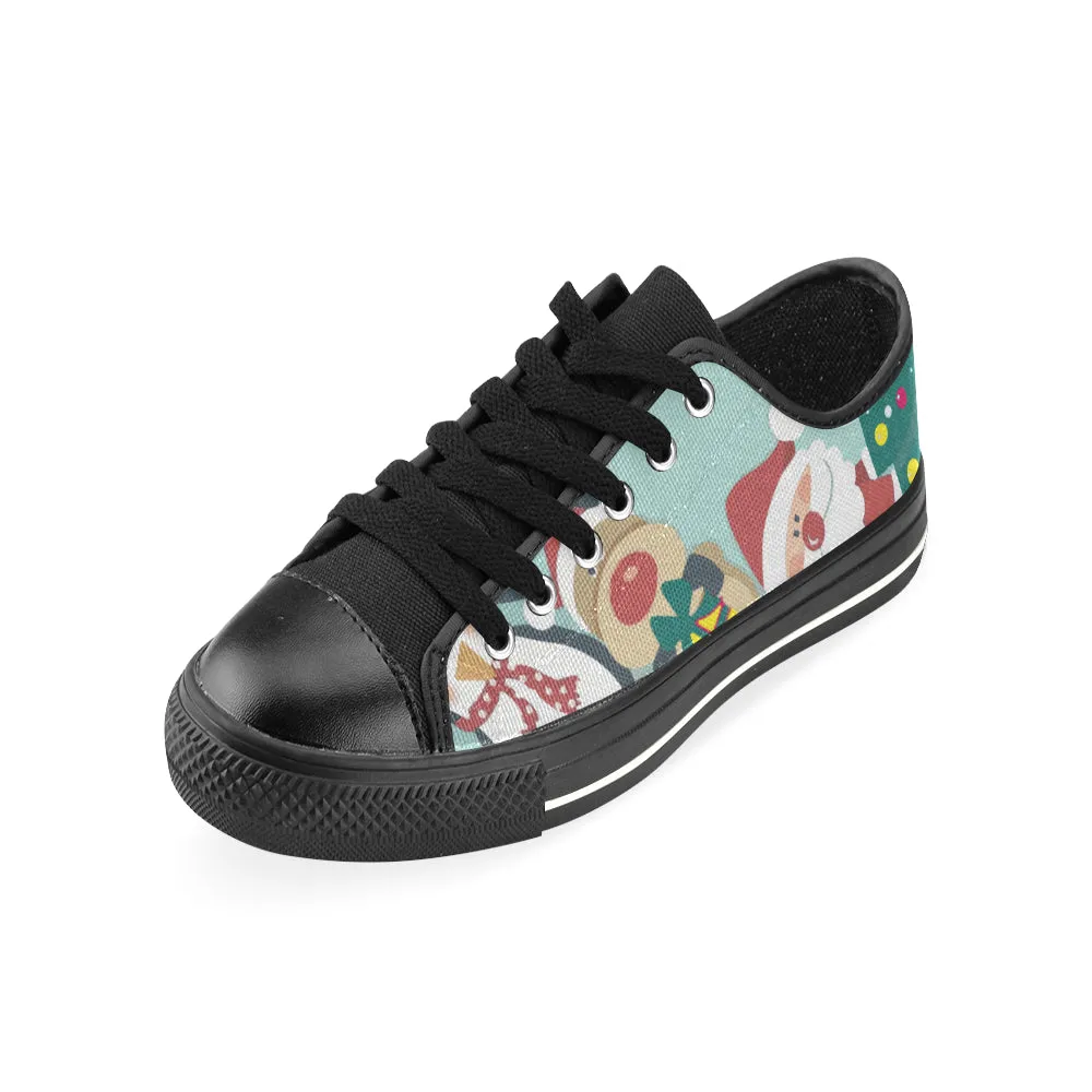 Kid's Christmas Print Canvas Low Top Shoes