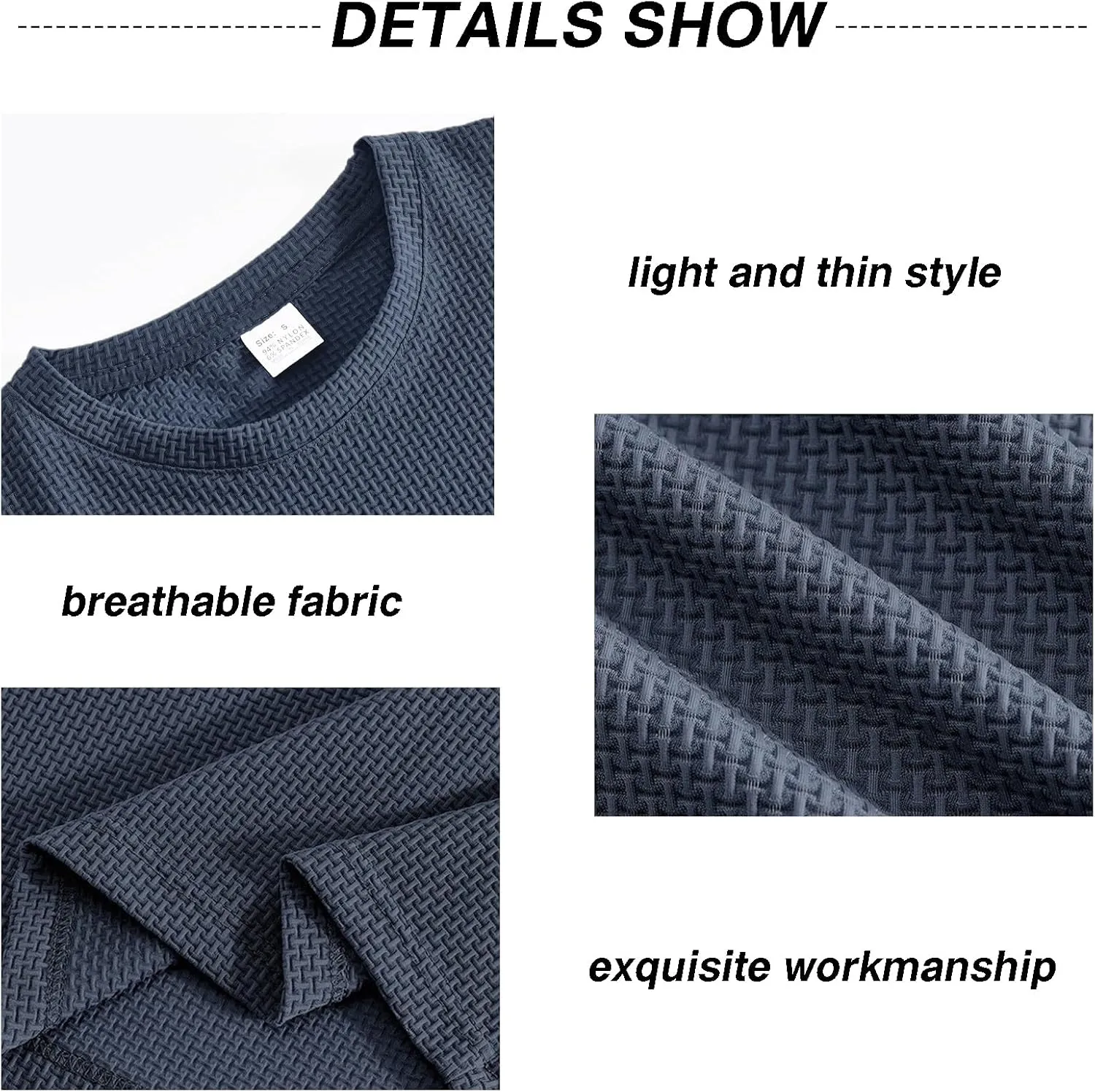 Men's Casual T-Shirts Knit Short Sleeve Crewneck Shirts Casual Stylish Knitted Pullover Tees Top