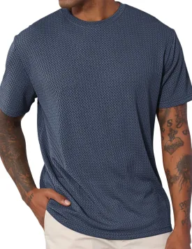 Men's Casual T-Shirts Knit Short Sleeve Crewneck Shirts Casual Stylish Knitted Pullover Tees Top