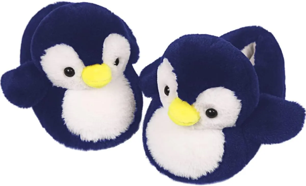 Penguin Cute Women Slippers Funny Animal Slippers Novelty Plush Slippers Fluffy Fuzzy Winter Warm Bedroom House Shoes Cartoon Slippers for Women Men Teen Girls