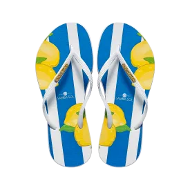 Samba Sol Women's Fashion Collection Flip Flops - Capri Lemon