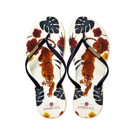 Samba Sol Women’s Fashion Collection Flip Flops - Tiger