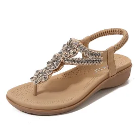 SIKETU | Applique Beads Slingback Flip Flops
