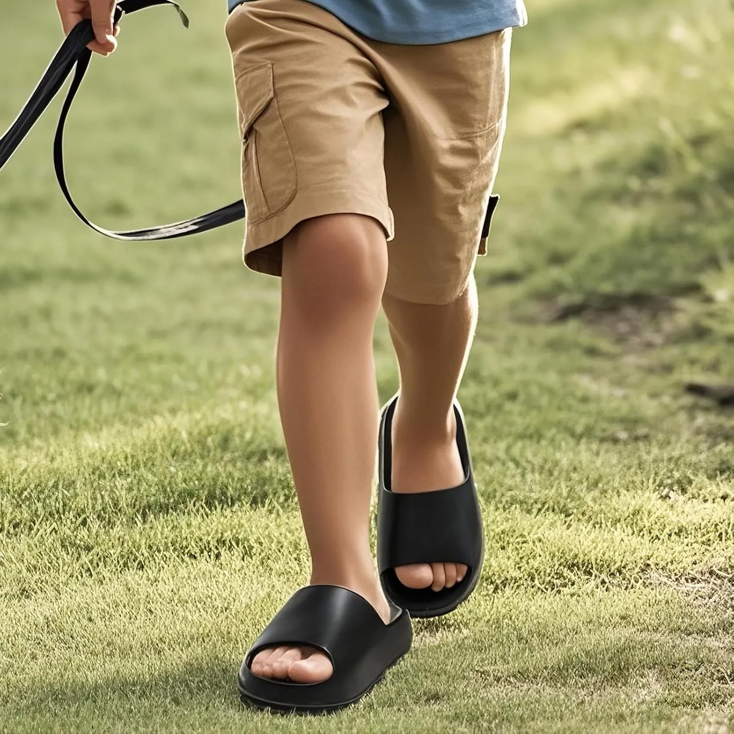 XTJSCBDSH Kids Cloud Slides Boys Girls Pillow Slippers ?C Slip-On Slide Sandals, Summer Beach Pool Shoes, Indoor and Outdoor